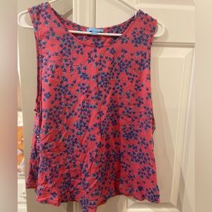 Women’s Draper James Sleeveless Blouse with Button Down Sides Size XL